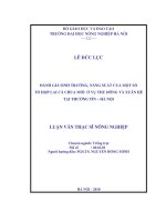Luận văn đánh giá sinh trưởng,năng suất của một số tổ hợp lai cà chua mới ở vụ thu đông và xuân hè tại thường tín hà nội 