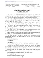 Gián án Báo cáo sơ kết học kỳ I, năm học 2010-2011