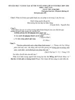 Bài soạn De thi chuyen van vao 10 hay