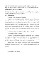 MỘT SỐ NHẬN XÉT  KIẾN NGHỊ NHẰM HOÀN THIỆN KẾ TOÁN TẬP HỢP CHI PHÍ SẢN XUẤT VÀ TÍNH GIÁ THÀNH SẢN PHẨM TẠI CÔNG TY TNHH CÔNG NGHIỆP QUANG MINH