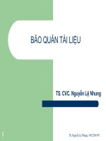 BẢO QUẢN TÀI LIỆU