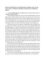 Một số ý kiến đề xuất góp phần hoàn thiện công tác kế toán CPSX và tính giá thành SP tại nhà máy cơ khí Giải phóng