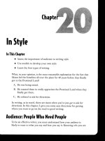 Style - All the Write Stuff - In Style