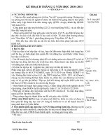 KẾ HOẠCH THÁNG 12-2010