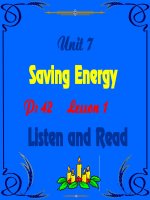 Bài soạn unit 7-lesson 1- listen and read