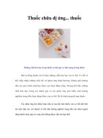 Thuốc chữa dị ứng... thuốc