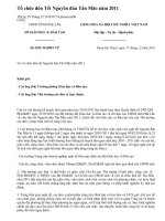 Bài soạn KẾ HOẠCH NGHỈ TẾT 2011