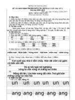 Tài liệu Đề kiểm tra TV lớp 1 cuối kì 1 chuẩn không cần chỉnh