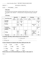 de thi hk 1 co ma tran huong chấm Anh 7