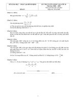 Bài soạn Đề thi vào 10 Bình Định - đề số 5