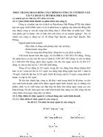 Thực trạng hoạt động tài chính ở công ty cổ phần vận tải và dịch vụ Petrolimex Hải Phòng