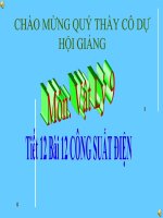 Tài liệu ly 9 bai 12 Cong suat dien
