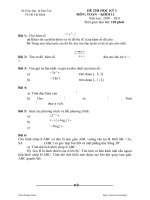 Đề thi HKI - Toán 12 - TPHCM