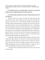 THỰC TRẠNG TỔ CHỨC KẾ TOÁN TSCĐ HỮU HÌNH TẠI CÔNG TY TNHH MỘT THÀNH VIÊN VLCL THUỘC CÔNG TY CỔ PHẦN TRÚC THÔN