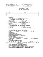 ĐỀ THI HỌC KỲ I (2010-2011) CÓ ĐÁP ÁN