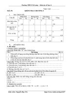 Gián án SH6 - TIẾT 39 - KIỂM TRA CHƯƠNG 1