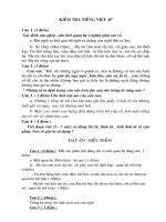 TIET 63. ĐỀ và Đáp án KIEM TRA TIENG VIẸT