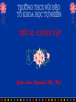 Bài soạn tiết 42 Luyện tập