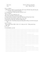 Bài giảng Tiết 67 kiểm tra chương 3 - hình