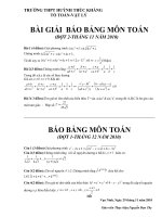 Đáp án lần 2 và DE THI MON TOAN LAN 3