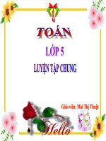 Bài giảng LUYỆN TẬP CHUNG - TIẾT 99( TUẦN 22)