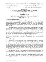 Bài soạn Báo cáo công tác PCGD năm 2010