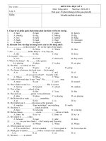 Kiểm Tra Tiếng Anh HKI