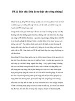 PR & Báo chí: Đâu là sự thật cho công chúng?