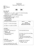 Bài soạn GIÁO ÁN LỚP 1- TUẦN 19 VÀ 20