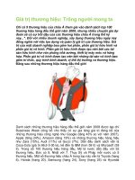 Giá trị thương hiệu: Trông người mong ta