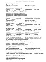 Bài soạn THE PASSIVE VOICE(CƠ BẢN)
