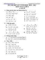 Ôn tập HKI Toán 8