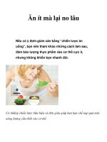 Ăn ít mà lại no lâu