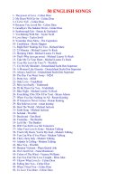 Bài soạn TUYỂN TẬP 50 BÀI HÁT TIẾNG ANH (Có lời dịch)