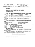 Đề kiểm tra 1 tiết học kỳ I
