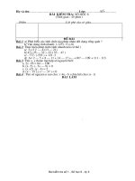 Bài giảng bai kT  toan 6 -số 1-  kỳ II