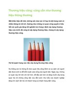 Thương hiệu công: cũng cần như thương hiệu thông thường