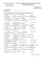 BỘ GIÁO DỤC VÀ ĐÀO TẠO ĐỀ THI CHÍNH THỨC KỲ THI TỐT NGHIỆP TRUNG HỌC PHỔ THÔNG NĂM 2009 Môn thi: TIẾNG ANH - Hệ 3 năm Mã đề thi 709