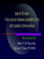 dịch tễ học trong nghiên cứu sức khỏe cộng đồng