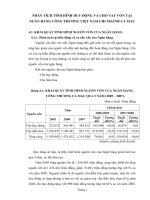 PHÂN TÍCH TÌNH HÌNH HUY ĐỘNG VÀ CHO VAY VỐN TẠI NGÂN HÀNG CÔNG THƯƠNG VIỆT NAM CHI NHÁNH CÀ MAU
