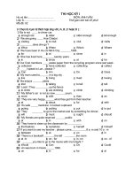 Tài liệu Anh 8 Đề thi HK I số 11