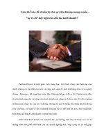 Làm thế nào để chuẩn bị cho sự kiện không mong muốn – 