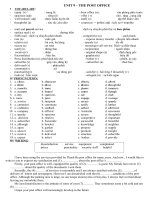 Bài giảng TEST FOR UNIT 9