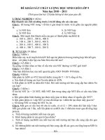 Bài giảng Đề thi hoc sinh giỏi Sinh học 9