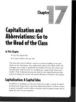 Capitalization and Abbreviations - Go to the Head of the Class