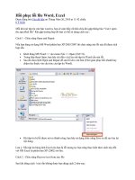 Bài soạn Phục hồi file Word