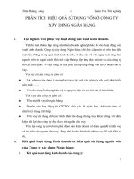 Phân tích hiệu quả sử dụng vốn ở Công ty xây dựng Ngân hàng