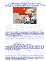 HỒ CHÍ MINH – tên Người gắn với tất cả những điều tốt đẹp trong cuộc sống này
