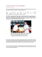 CHUẨN BỊ KỸ NĂNG SỐNG CHO HỌC SINH HỘI NHẬP