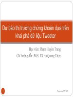 Dự báo thị trường chứng khoán dựa trên khai phá dữ liệu Tweeter